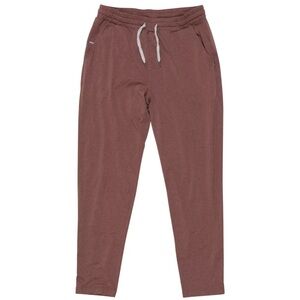 Vuori Ponto Joggers Medium Rust Brown Heather Drawstring Athleisure Pants